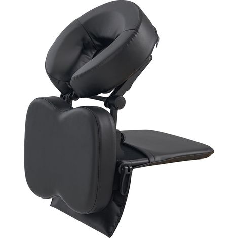 Desktop Face Cradle Massage Kit - Tabletop and Desk Face Pillow Support - Foldable Adjustable Headrest Cushion Cradle - Massage Kit,  Siesta Artifact,  Black (1/5)