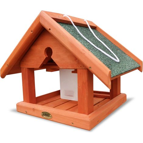 HABAU 2997 Vogelhaus Buchfink, Futterhaus zum Aufhängen mit Futtersilo (1/5)