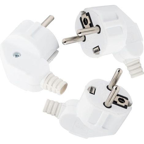 Pack Plugs, Rubber Protected Contact Plugs, 250V (16A) Plugs, Angled Plugs, Waterproof Outdoor Sockets, Ideal for Outdoor Construction Sites, Commercial (1/5)