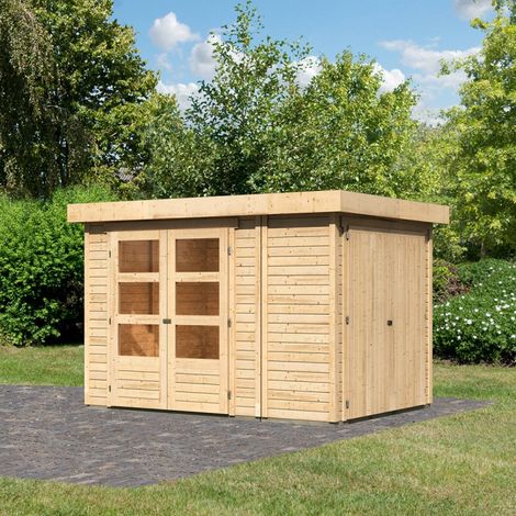 Abri Jardin Bois 6,25m² Retola 2 Armoire Intégrée Karibu (1/5)