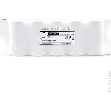 NX - Batterie eclairage secours 5xD ST1 Faston 4.8mm 6V 4Ah (1/2)