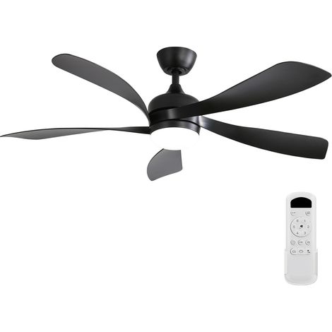 Ventilatore da soffitto LED 132 cm ABS nero 6 velocità con telecomando e timer - CHICFURN (1/5)