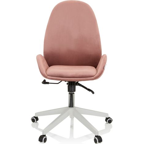 [NEUWERTIG] B-Ware Hjh Office Bürostuhl Drehstuhl Avea Samt Rosa Synchronmechanik Rückenlehne