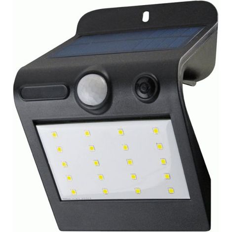 LAMPADA SOLARE NERA DA ESTERNO CON SENSORE