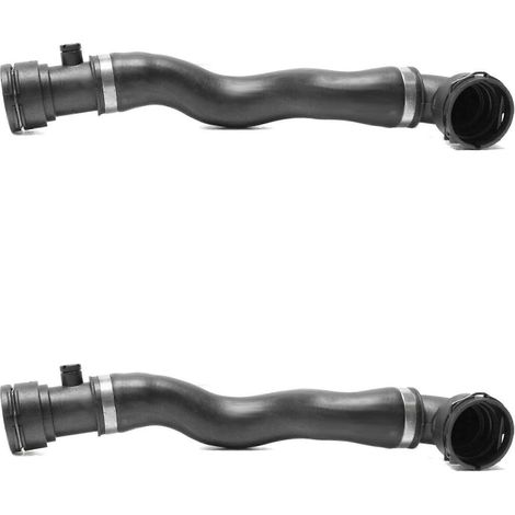 Deux tuyaux d'eau de radiateur de système de refroidissement supérieur avec raccords à vis de ventilation, compatibles avec E39 525I 528I 530I 1999-2003 (modèle 11531705223). (1/5)