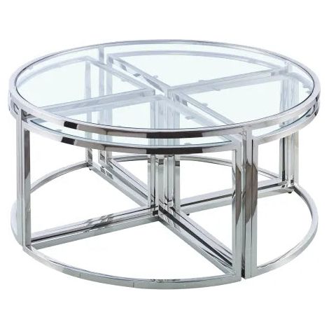 Table basse ELVE chrome Transparent 90x45 cm (1/5)