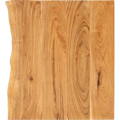 vidaXL Piano per Lavabo Bagno in Massello di Acacia 58x52x2,5 cm (1/5)