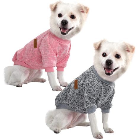 1 Pull Chien, Coton Stretch, Doublure Velours, Pour Petit Chien