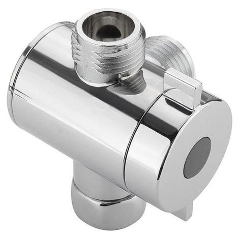 1/2 Zoll 3-Wege-T-Adapter-Anschlussstück Duschkopf-Umstellventil Dreifunktionsschalter-Adapter Verstellbares Ventil Duscharmhalterung Badezimmerzubehör 1 Stück