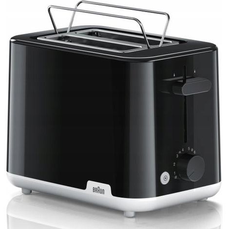 Braun HT1010.BK Toaster, 2 Toasts, 900 W, schwarzer Rost (1/3)