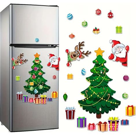 Weihnachtsmagnet-Set – Weihnachtsmann, Schneemann & Rentier für Kühlschrank, Garagentor & Auto  Wasserfeste Magnete für festliche Stimmung