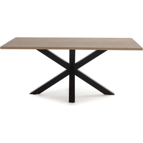 Mesa rectangular de comedor Caeli acabado natural, 76cm(alto) 100cm(ancho) 180cm(largo) (1/3)