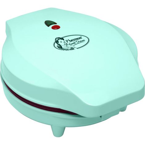 Bestron Waffle Maker, piastra per waffle a forma di cuore, macchina per waffle con antiaderente & indicatoro luminso, collezione Sweet Dreams, 700 watt, colore: Verde (1/5)