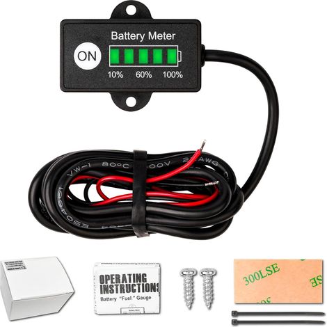 Indicateur de batterie 12V 24V 36V 48V Jauges de carburant pour batterie plomb-acide, batterie 18650, batterie LiFePO4 Équipement (1/5)