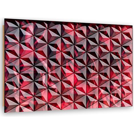 Quadro deco panel, Geometria rossa - 60x40 (1/5)