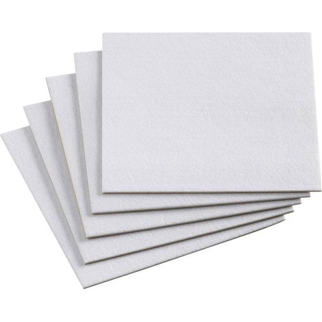 Metafranc WU0645546 Feltro quadrato, autoadesivo Bianco (L x L) 200 mm x 200 mm 1 KIT