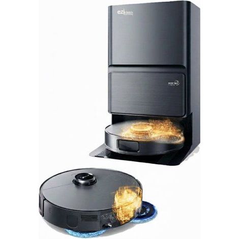 Robotersauger Wischer - EZICLEAN PureFlow MAX - 14 000 Pa - AquaClean Auto-Refresh - EdgeMop Reinigung