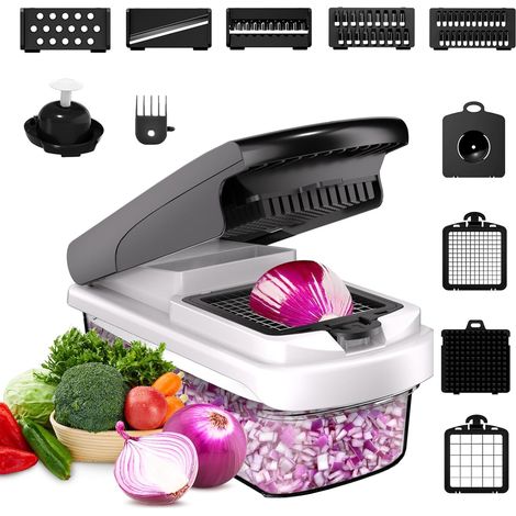 Cortador de verduras multifuncional para uso en la cocina, apto para ensaladas, patatas, queso, etc. (1/4)