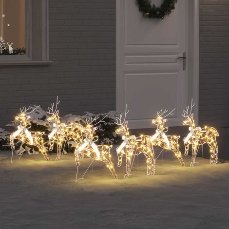 vidaXL Renos LED 6 uds. 180 LED Multicolor 44 x 18 x 65,5 cm PET (1/5)
