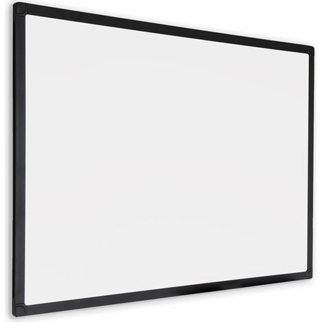 Vivol – Tableau blanc magnétique 45 x 60 cm – Cadre en aluminium noir – Surface effaçable à sec – Montage horizontal ou vertical