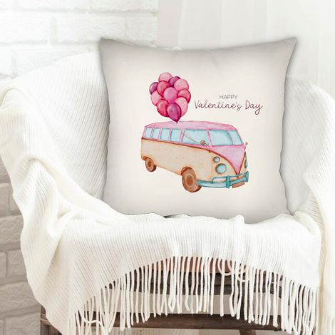 Housse de coussin 45x45 cm carrée fermeture à glissière pour anniversaire, naissance de bébé, la Saint-Valentin
