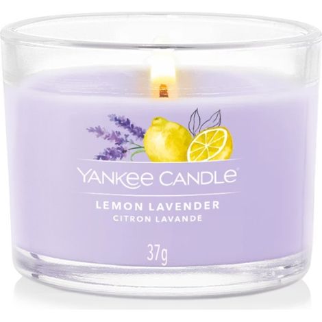 CANDELA VOTIVE IN VETRO SINGOLA FRESH LEMON LAVENDER (1/2)