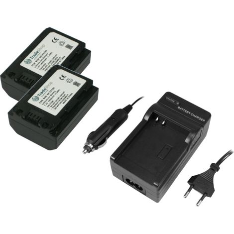 Trade-Shop 3in1 Set: 2x Li-Ion Akku 1600mAh + Ladegerät mit Kfz-Adapter kompatibel mit Sony Alpha 7R IV ILCE-7RM4, A7R IV, 8S III, ILCE-7M4, ILCE-9M2 (1/3)