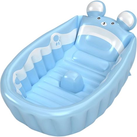 Baignoire gonflable pour enfants, motif animal de dessin animé, baignoire pour la douche, baignoire pliable et portable, baignoire de voyage en PVC pour bébé (1/5)