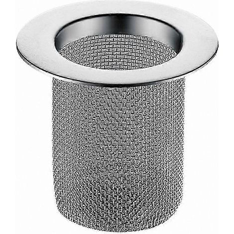 Filtre de lavabo en acier inoxydable à mailles fines pour retenir les débris et boucher la bonde (1/3)