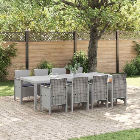 Garten Essgruppe 9 pcs Weiß Polypropylen (1/5)