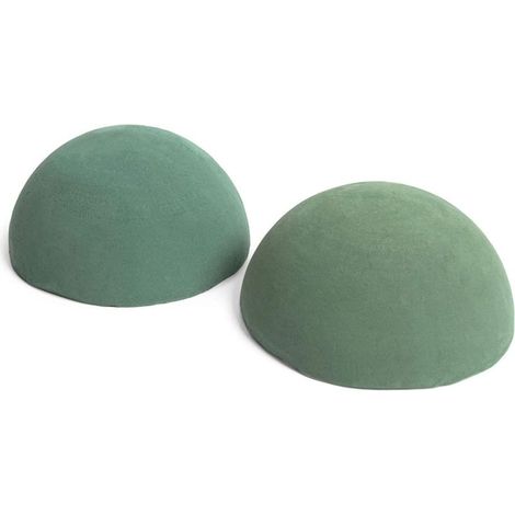Demi-boule Mousse Florale - Lot de 2 - 20 cm - Vert - Art Floral - Décoration Mariage