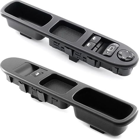 2 Pcs Commande Leve Vitre 207 Passager + Côté Conducteur, Leve Vitre Peugeot 207 pour Peugeot 207 Citroen 6554.QA, Bouton électrique Fenêtre 6 Broches 6554.QK 6490.HQ 6554.HJ