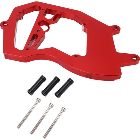 CNC-gefräster Kettenschutz aus Aluminiumlegierung für das Vorderrad von Motorrädern, kompatibel mit ZX6R 2009–2021, rot (1/5)