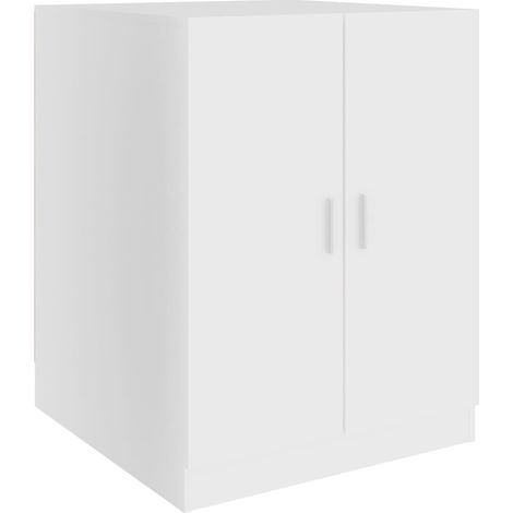 Meuble pour machine à laver blanc 71x71,5x91,5 cm – Design épuré – Espace de rangement optimisé – Facile à nettoyer – Inlife (1/4)