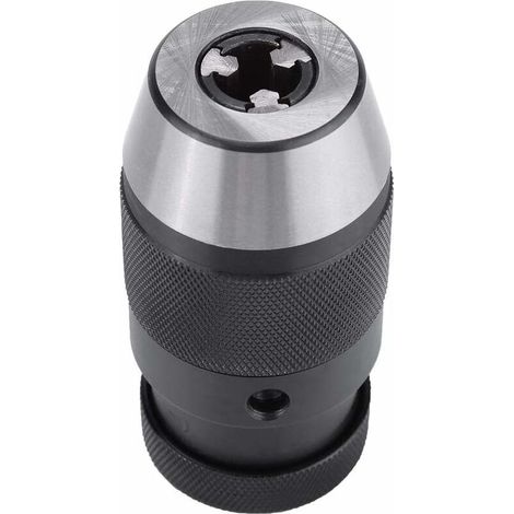 Mandrin Perceuse, 1pc 0-13mm 1/2 "Mandrin Sans Clé B16 en Acier à Serrage Automatique Mandrin Perceuse A Colonne pour Perceuse éLectrique de Tour (1/5)