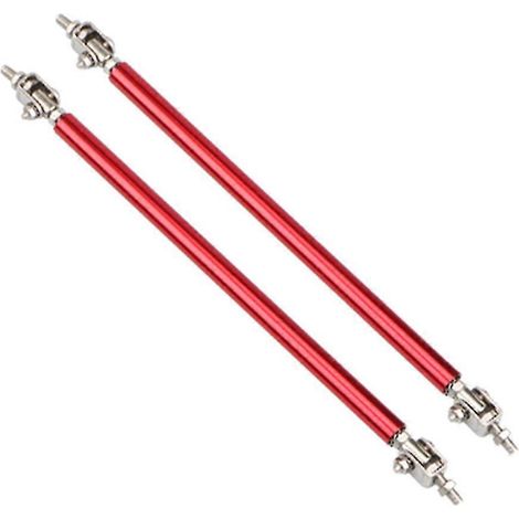 2 Stück 20 cm universelle verstellbare Frontstoßstangen-Lippensplitter-Stützstangen-Red
