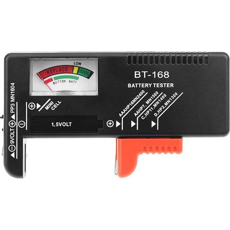 Tester Controllo Carica Batteria Pile AA AAA C D 9V 1.5V Bottone BT-168 (1/3)