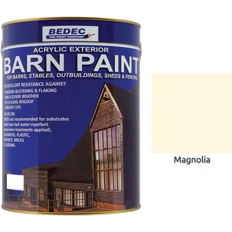 Bedec Barn Paint - Semi-Gloss - Magnolia - 2.5L