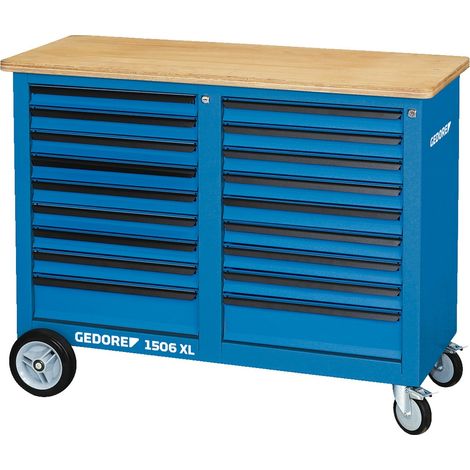 Gedore Rollwerkbank 1,25 m breit mit 2x 9 Schubladen (1/5)