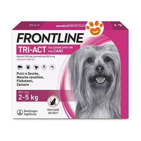 Frontline Tri-Act Cani 2-5 kg - Frontline Tri-Act Cani 2-5 kg - Confezione Da 6 Pipette, Any