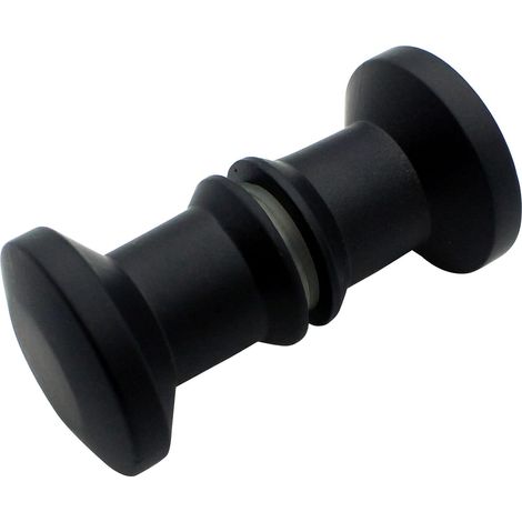 1 Paire Poignée Porte Alliage Zinc Noir Rond 60x30mm Pour Cabine Douche Verre (1/5)
