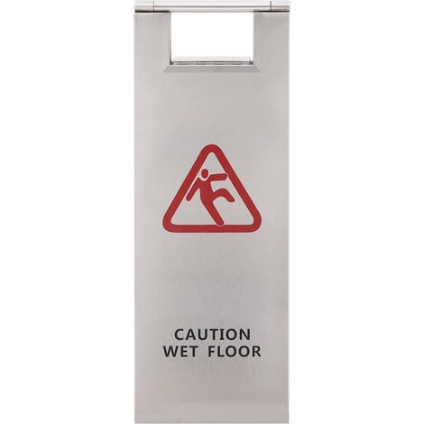 vidaXL Señal de suelo mojado plegable acero inoxidable (1/2)