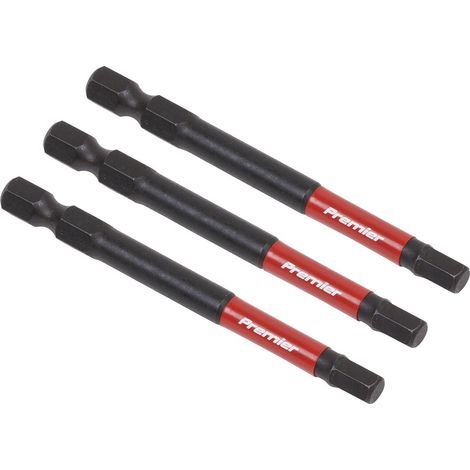 Sealey AK8263 Premier Hex Impact Power Tool Bits 5 x 75mm 3pc