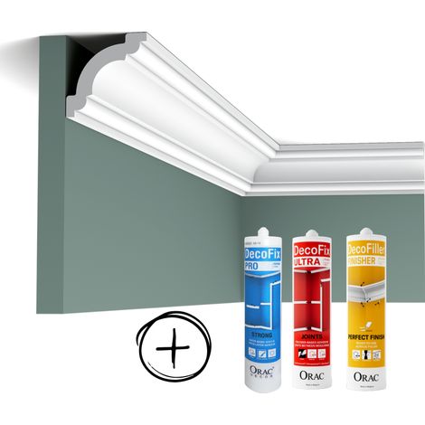 Pack MKP 8 mètres linéaires CX124 + colles L 200 x H 4,9 x L 4,9 cm - L 200 x H 4,9 x L 4,9 cm - ORAC DECOR