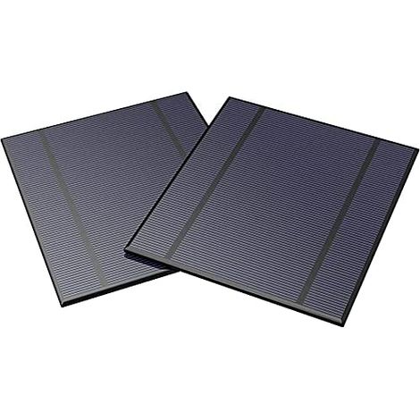 ALLPOWERS 2 Piezas 2.5W 5V/500mAh Mini Encapsulado Panel Solar Epoxi DIY Batería Cargador Kit para Energía Batería LED 130x150mm (Panel Solar Sólo)
