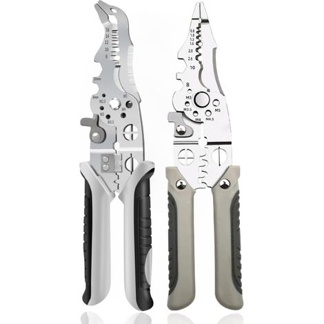Professional electrical wire stripper, cutting pliers and crimping pliers, multi-functional cable handling tool, versatile use (1/5)