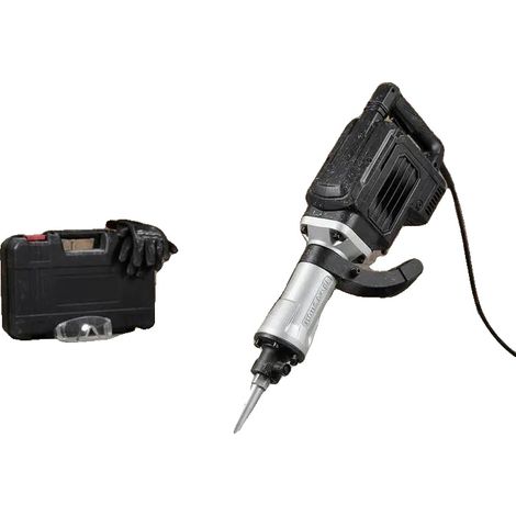 Marteau de démolition électrique, 3000W de puissance, 1700 coups par minute, Rouge (1/2)