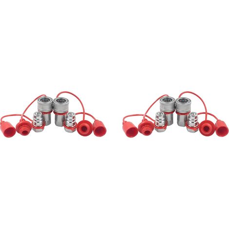 4x -S4-04 1/2 Pouces NPT ISO5675 Coupleur Hydraulique pour Tracteur à Connexion Accouplement Agricole à DéConnexion (1/5)