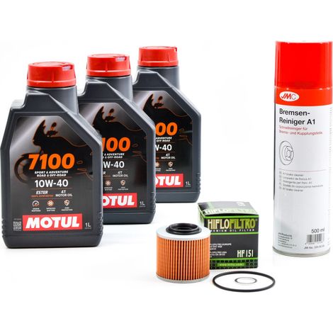 Kit Entretien Vidange pour BMW F 650 FUNDURO de 1993 à 1996 - MOTUL 7100 10W40 3L