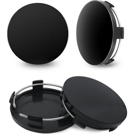 4 Moyeux Universels De 60mm, Moyeux De Roue Pour Voiture, Moyeux De 60mm, Moyeux Universels En Noir, Pour Personnalisation Et Remplissage De Jante (1/5)
